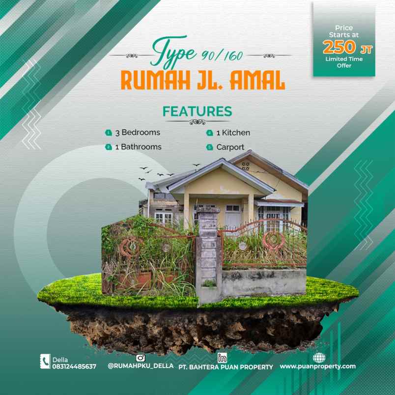 dijual rumah di pasir putih pekanbaru