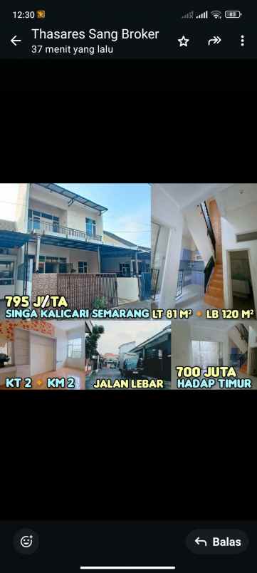 dijual rumah di singa kali cari semarang