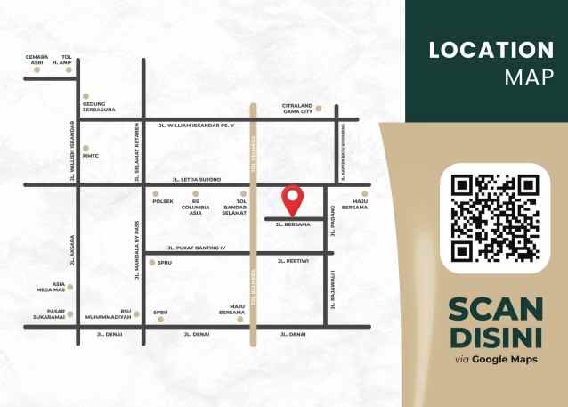 dijual rumah jalan bersama tol bandar