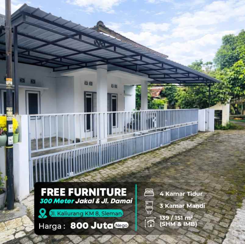 dijual rumah jalan damai