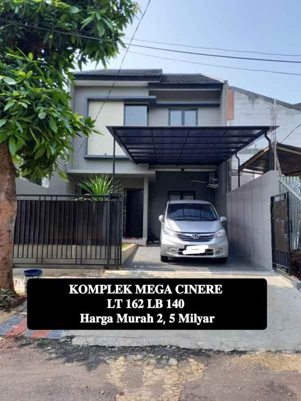 dijual rumah jalan raya mega cinere depok