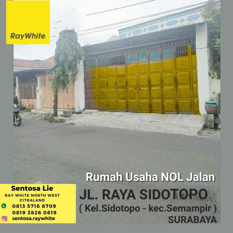 dijual rumah jalan raya sidotopo