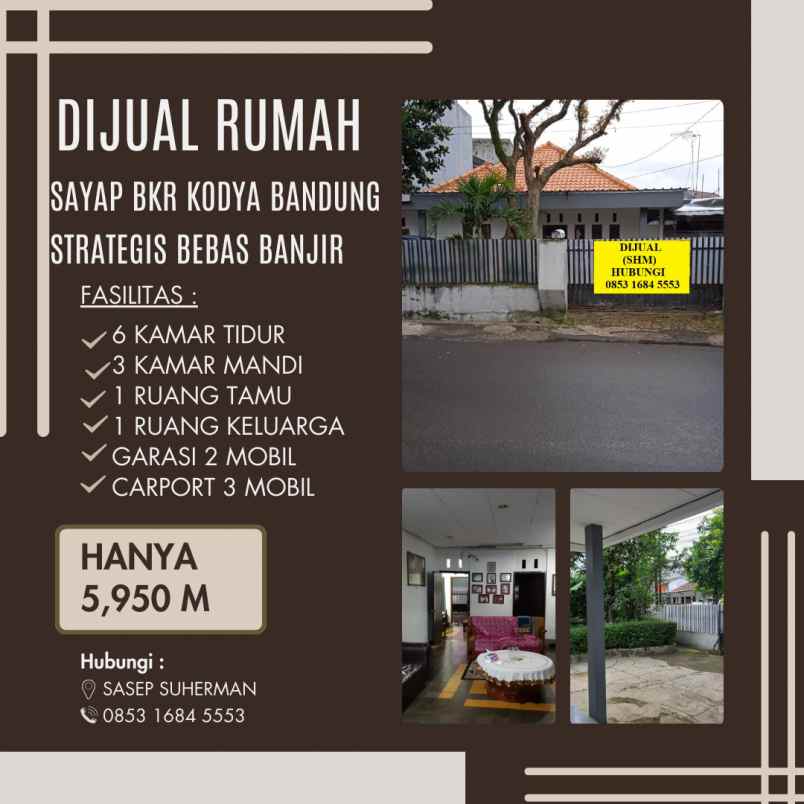 dijual rumah jl bkr kodya bandung jawa