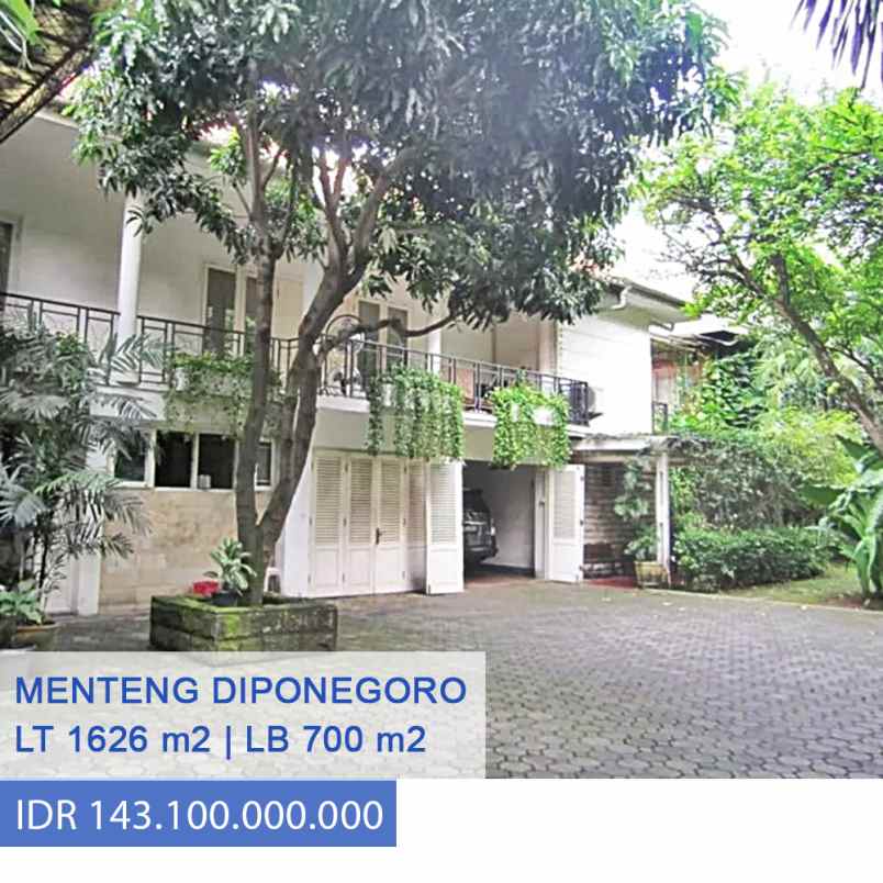 dijual rumah jl diponegoro menteng