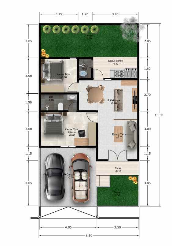 dijual rumah jl duyung tengkerang bar