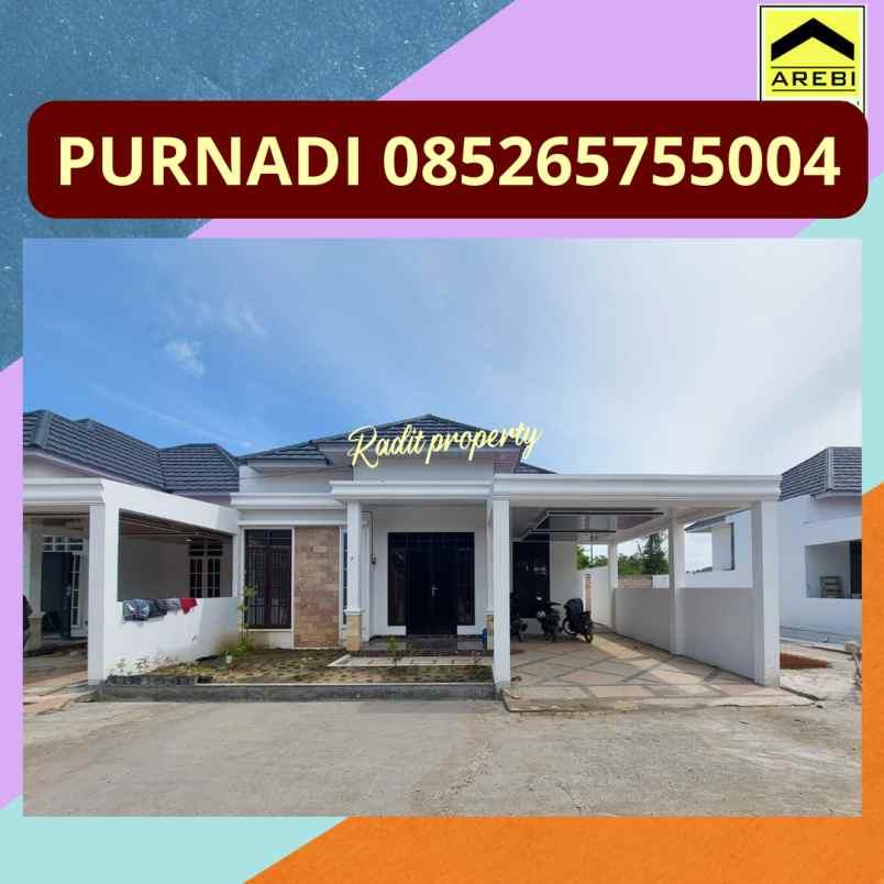 dijual rumah jl harapan raya