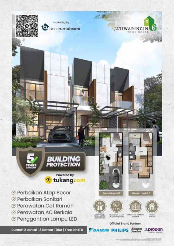 dijual rumah jl jatiwaringin pondokgede