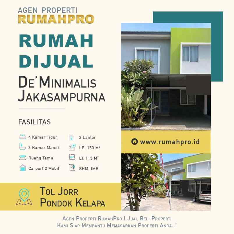 dijual rumah jl kalimalang