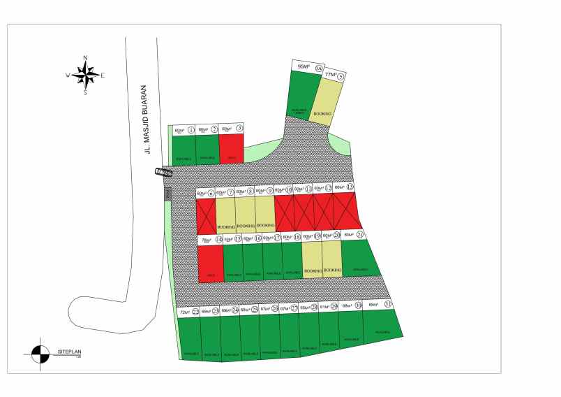 dijual rumah jl masjid buaran kec