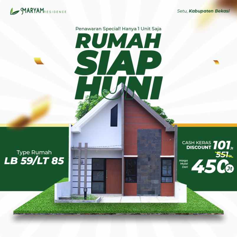 dijual rumah jl mt haryono setu taman