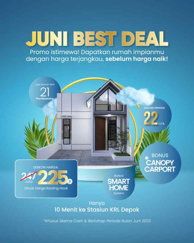 dijual rumah jl raya cilodong