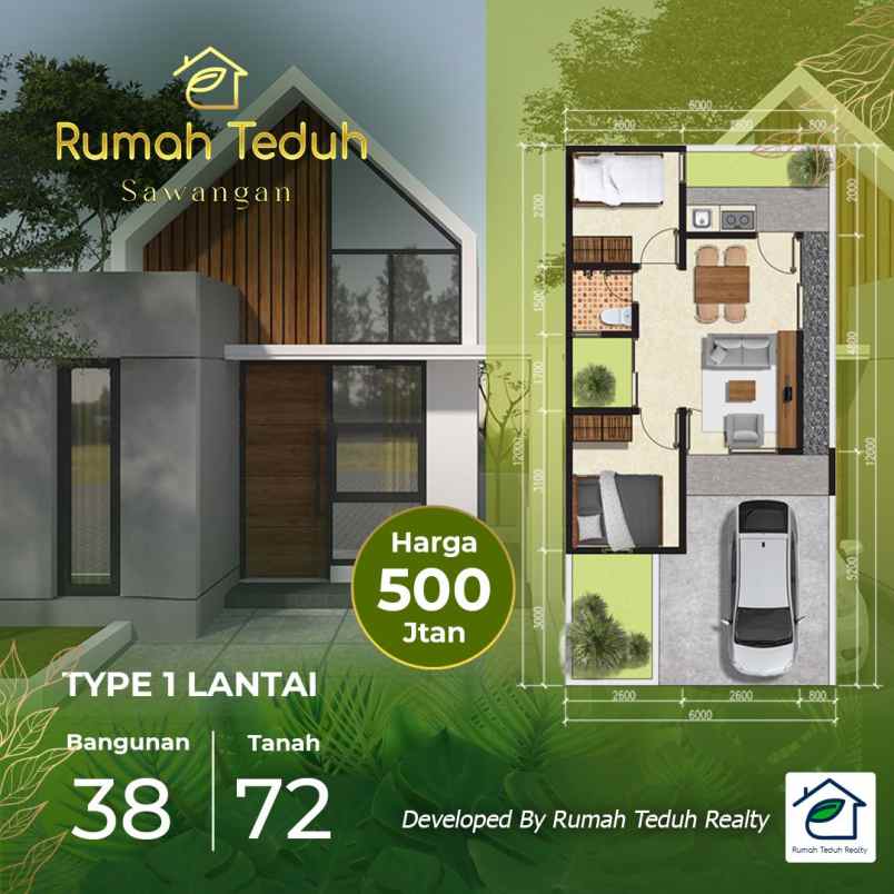 dijual rumah jl raya sawangan