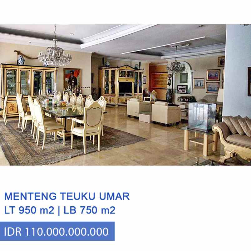 dijual rumah jl teuku umar menteng