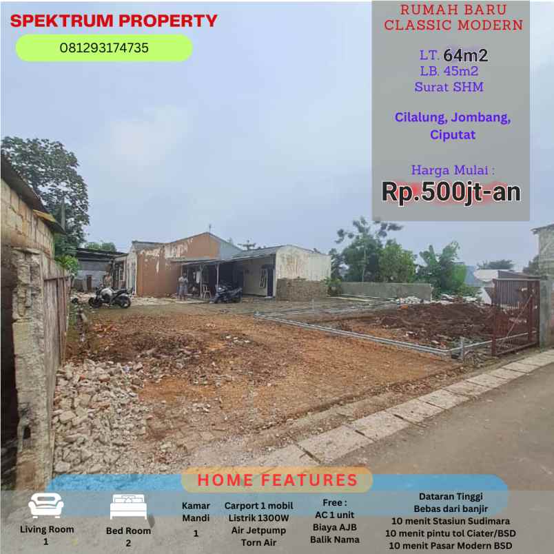 dijual rumah jombang ciputat