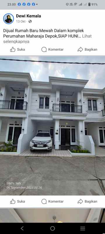 dijual rumah mampang pancoran mas depok