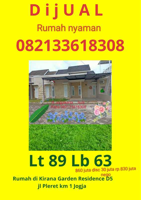 dijual rumah nyaman kirana garden residence d5