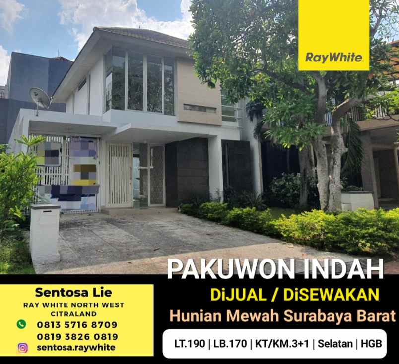 dijual rumah pakuwon indah