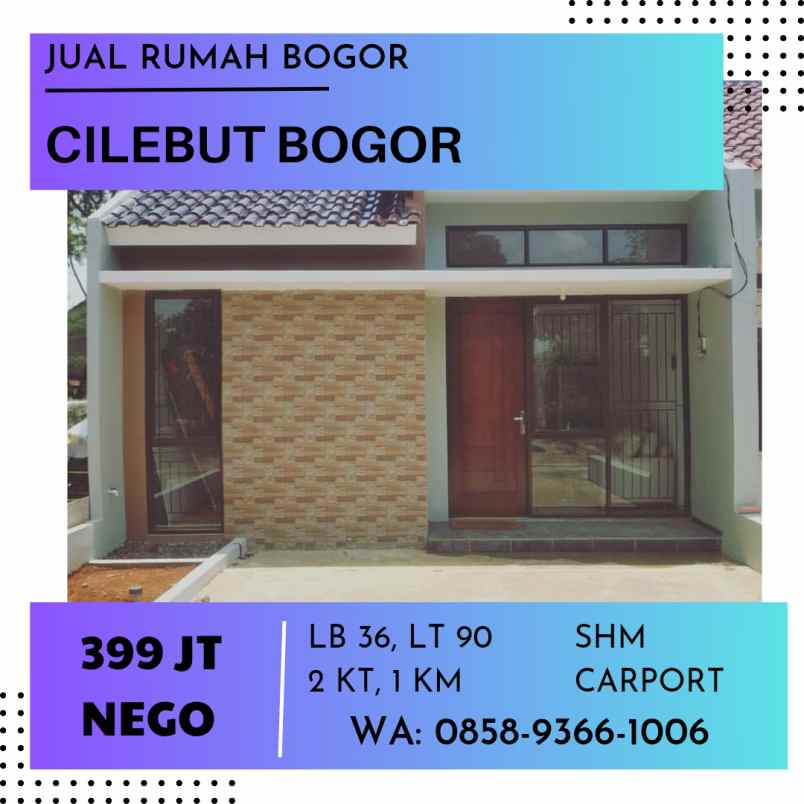 dijual rumah perum bumi citra kencana