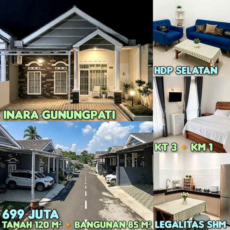 dijual rumah perum cluster inara