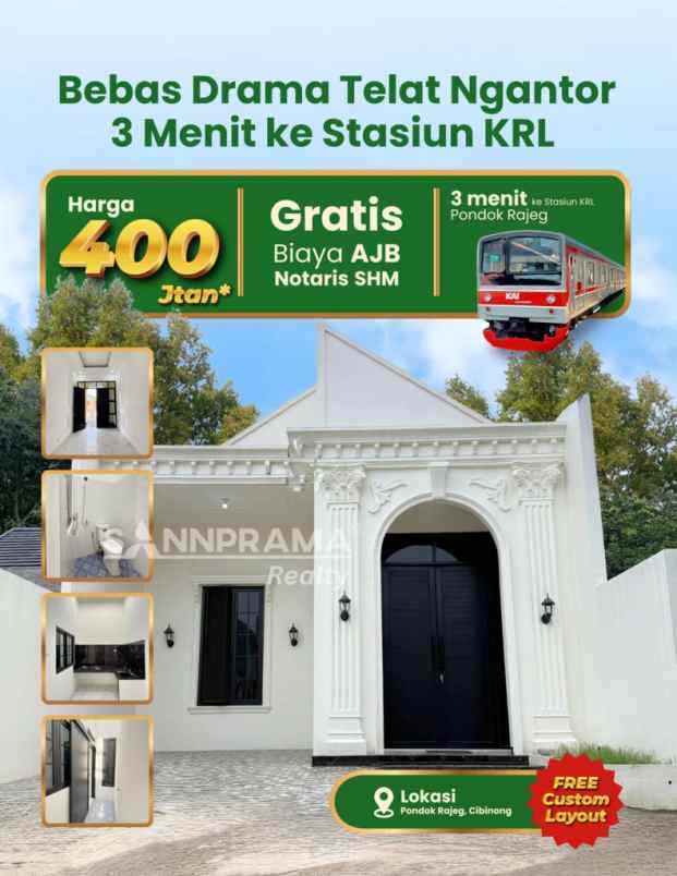 dijual rumah pondok rajeg