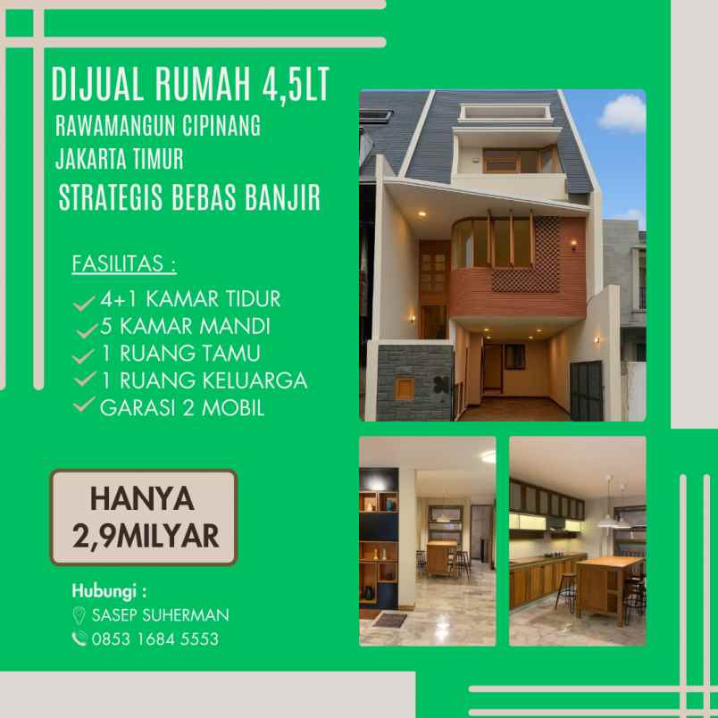 dijual rumah rawamangun cipinang