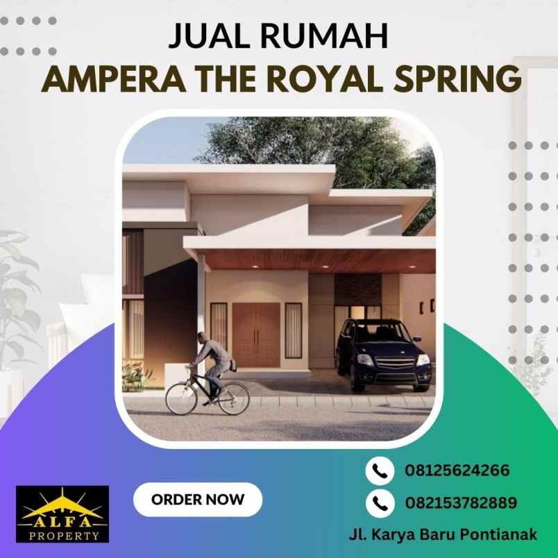 dijual rumah the royal spring ampera kota pontianak