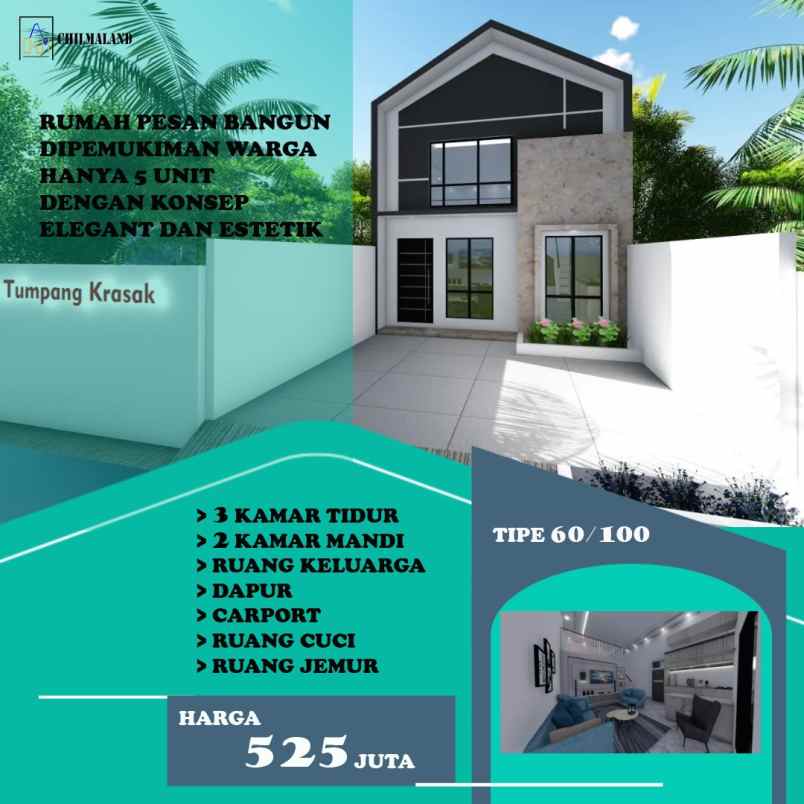 dijual rumah tumpang krasak kec jati