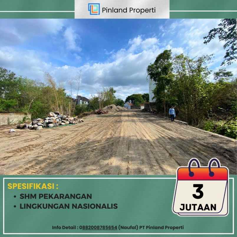 dijual tanah bonjotan sardonoharjo