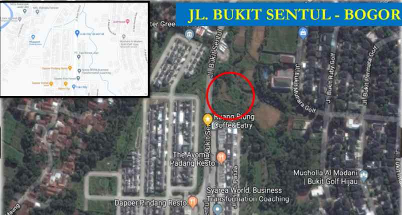 dijual tanah di bukit sentul