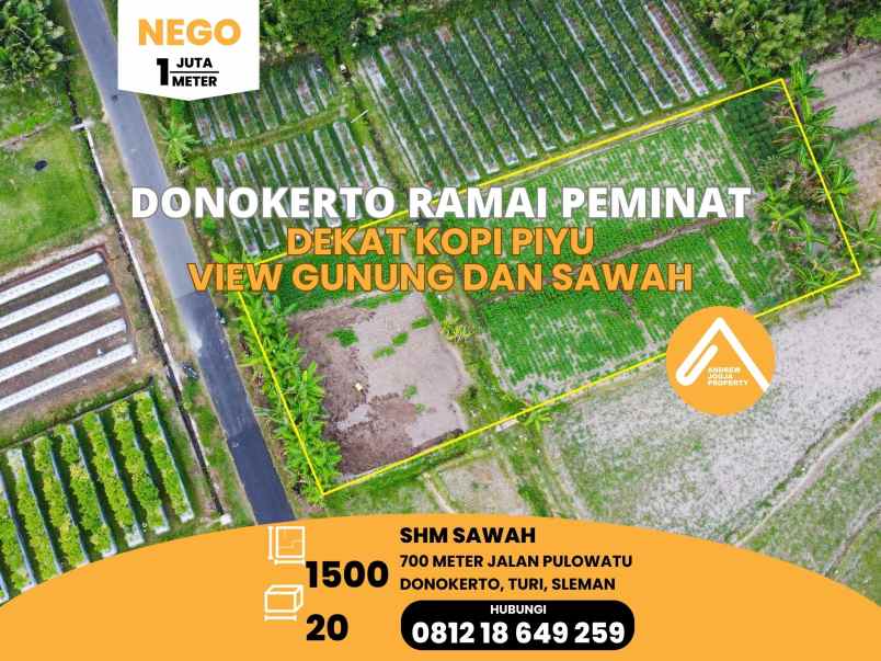 dijual tanah donokerto turi sleman