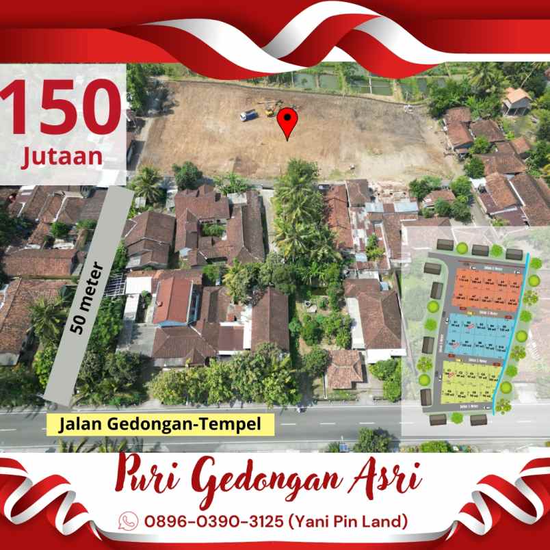 dijual tanah gedongan sumberagung