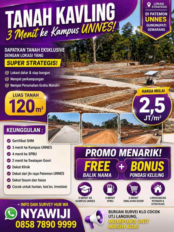 dijual tanah gunung pati