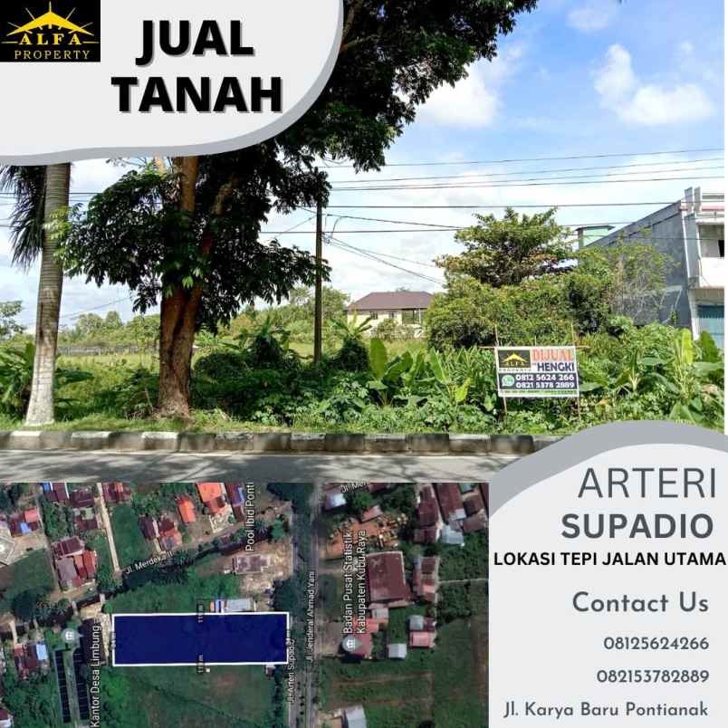 dijual tanah jalan arteri supadio kota pontianak