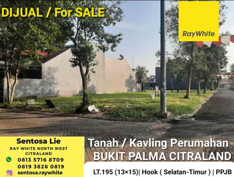 dijual tanah jalan bukit palma citraland