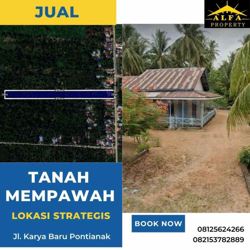 dijual tanah jalan mempawah kalimantan barat