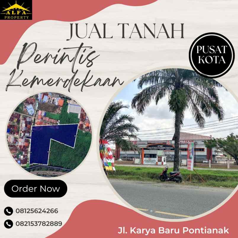 dijual tanah jalan perintis kemerdekaan kota pontianak