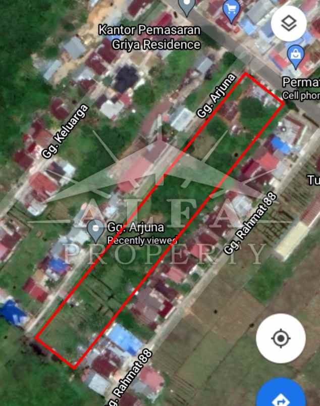 dijual tanah jalan utama desa kapur kota pontianak