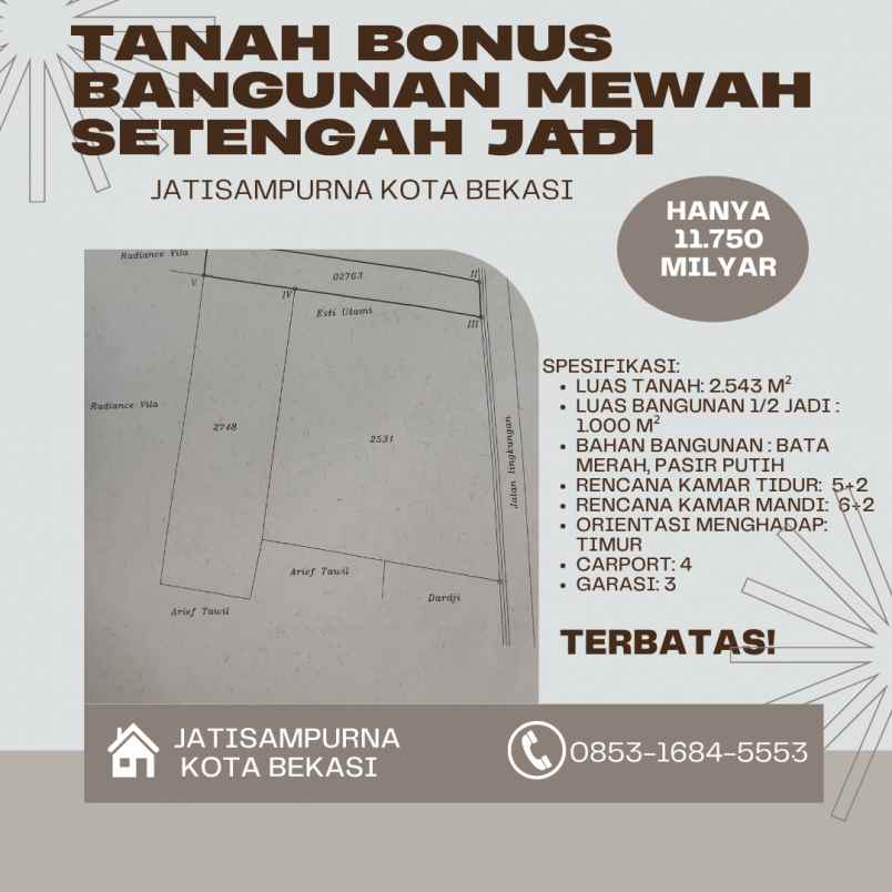 dijual tanah jatisampurna kota bekasi