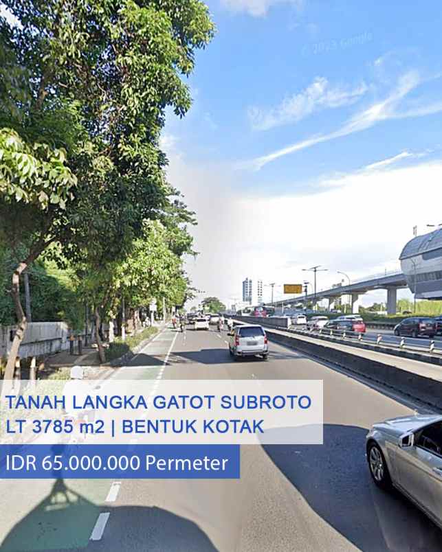 dijual tanah jl gatot subroto jakarta