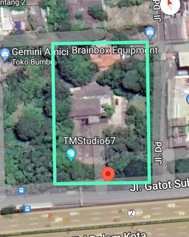 dijual tanah jl gatot subroto jakarta