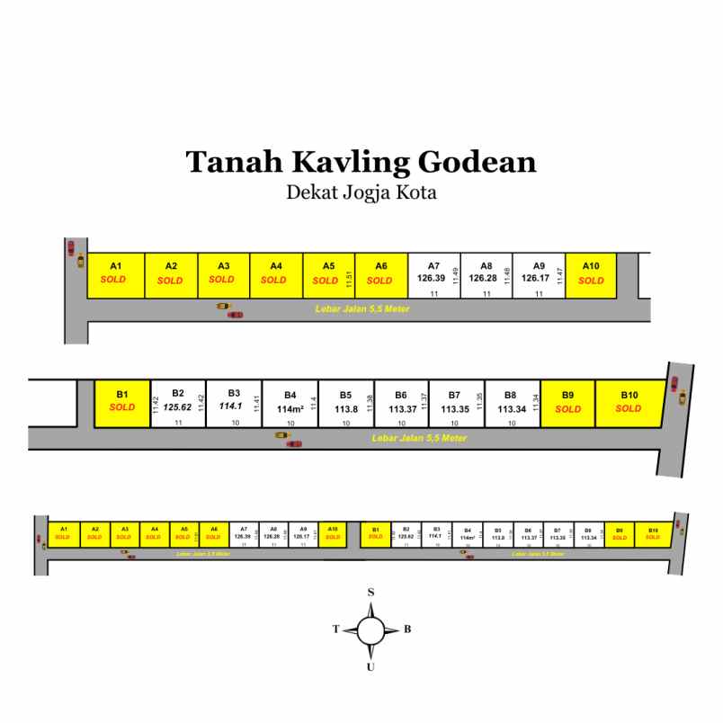 dijual tanah jl jambu sidokarto godean