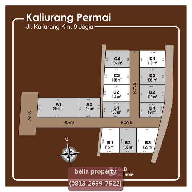 dijual tanah jl kaliurang km 9