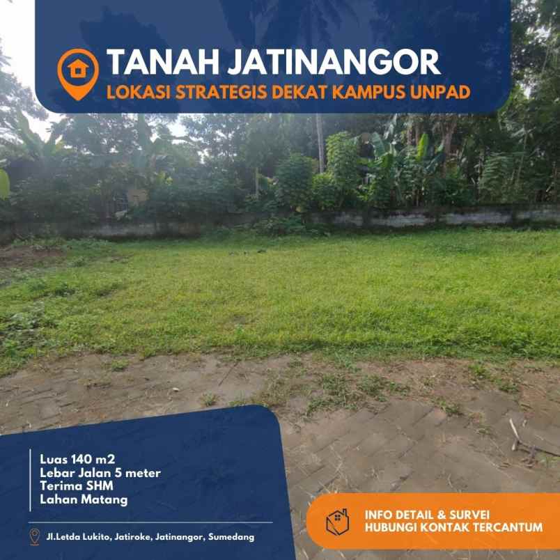 dijual tanah jl letda lukito jatiroke