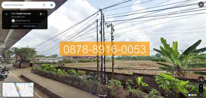 dijual tanah jl raya sholeh iskandar kp