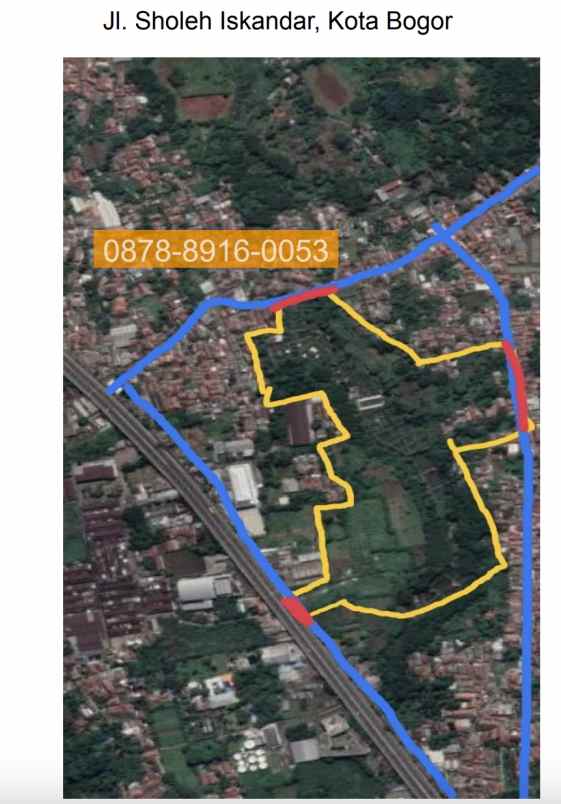 dijual tanah jl raya sholeh iskandar kp