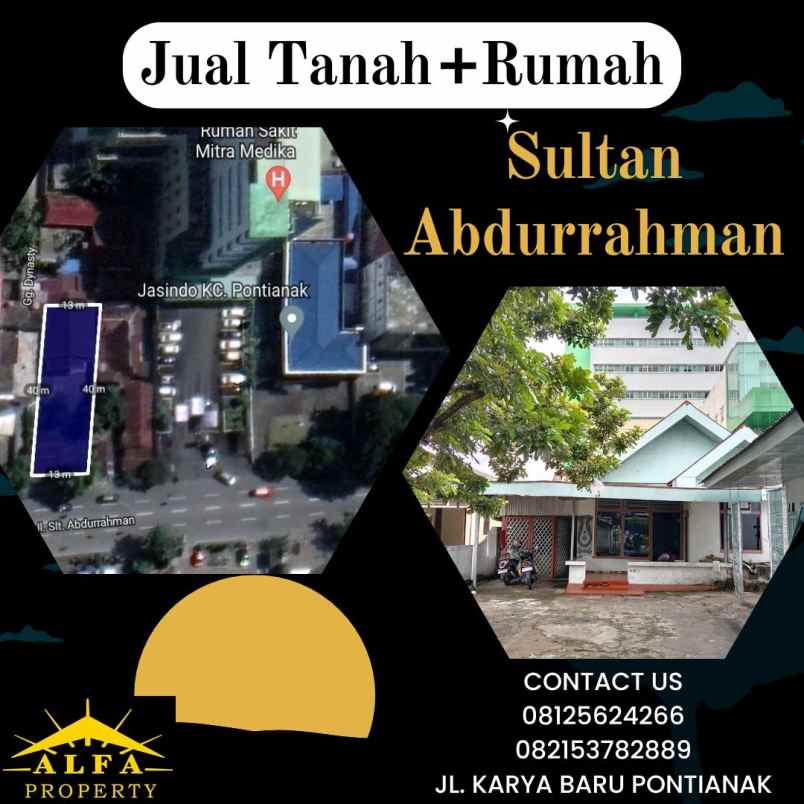 dijual tanah jl sultan abdurrahman