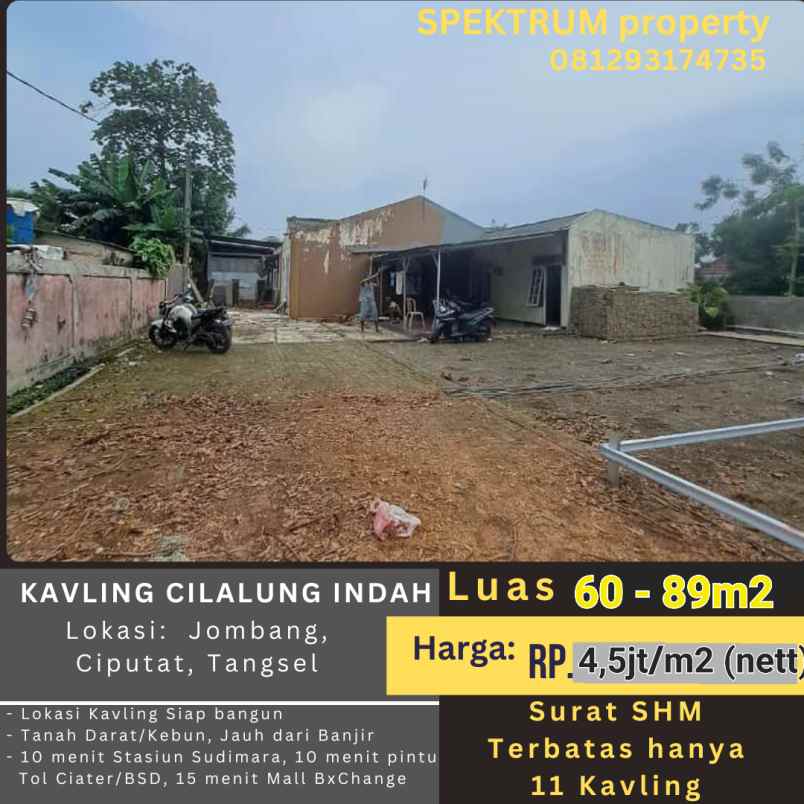 dijual tanah jombang ciputat