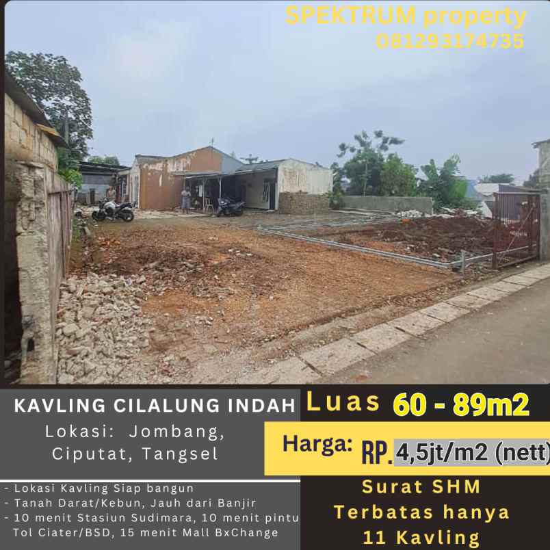 dijual tanah jombang ciputat