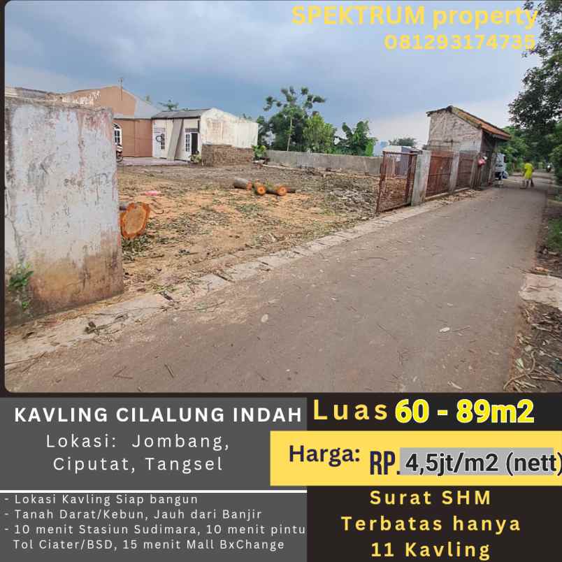 dijual tanah jombang ciputat