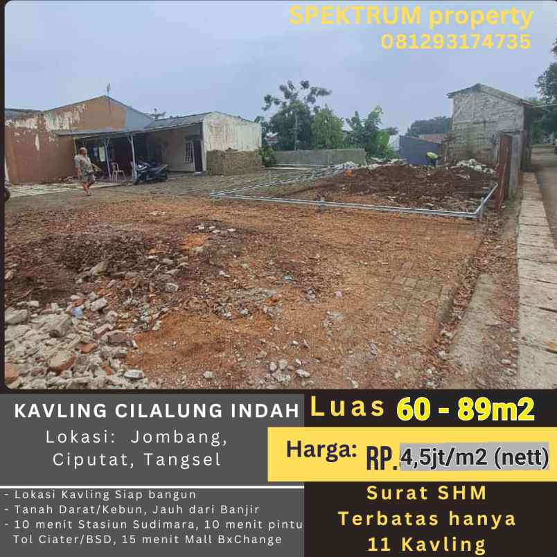 dijual tanah jombang ciputat